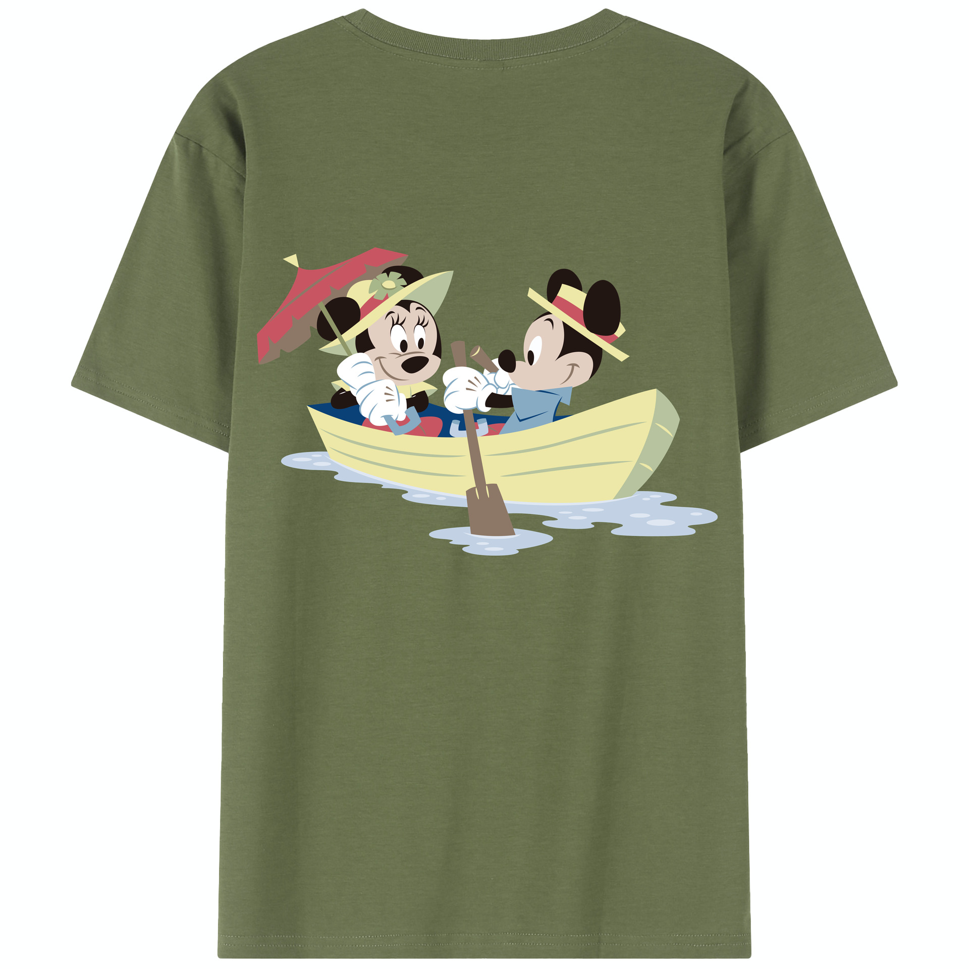 （画像用） ミッキーマウス Mickey Mouse 綿100％半袖Tシャツ（背面プリント）